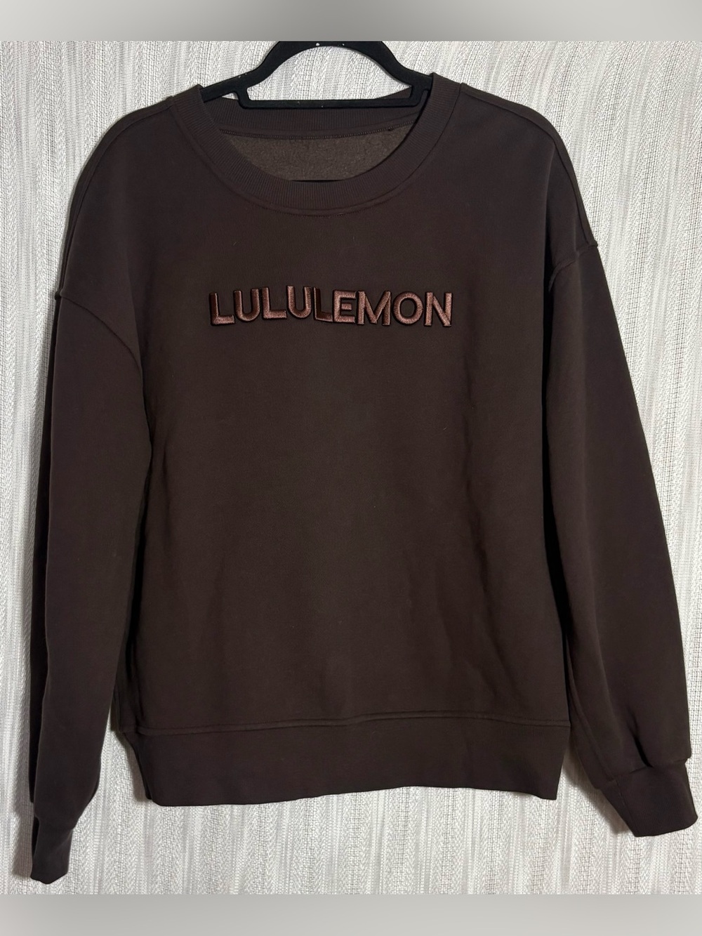 lululemon athletica Chocolate Brown Crewneck with Embroidered Logo